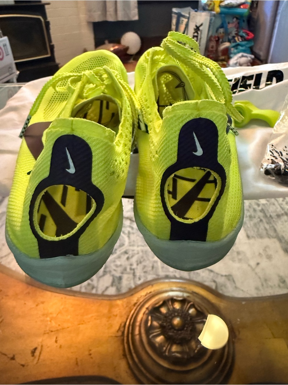 Nike ZoomX Dragonfly ‘Volt Mint Foam’ Track & Field Spikes Black Swoosh Sz 11 - Picture 6 of 15